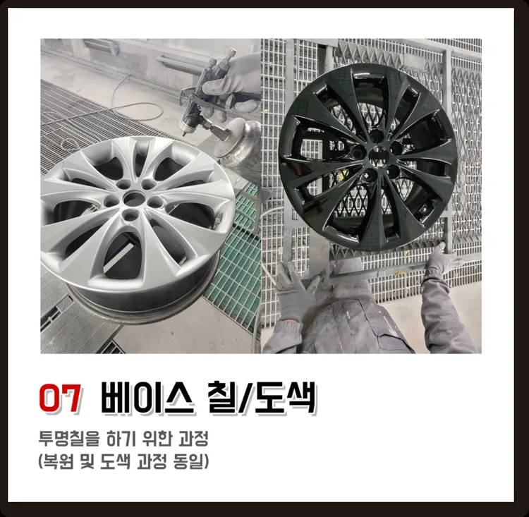 07 베이스 칠/도색, 투명칠을 하기 위한 과정(복원 및 도색 과정 동일)